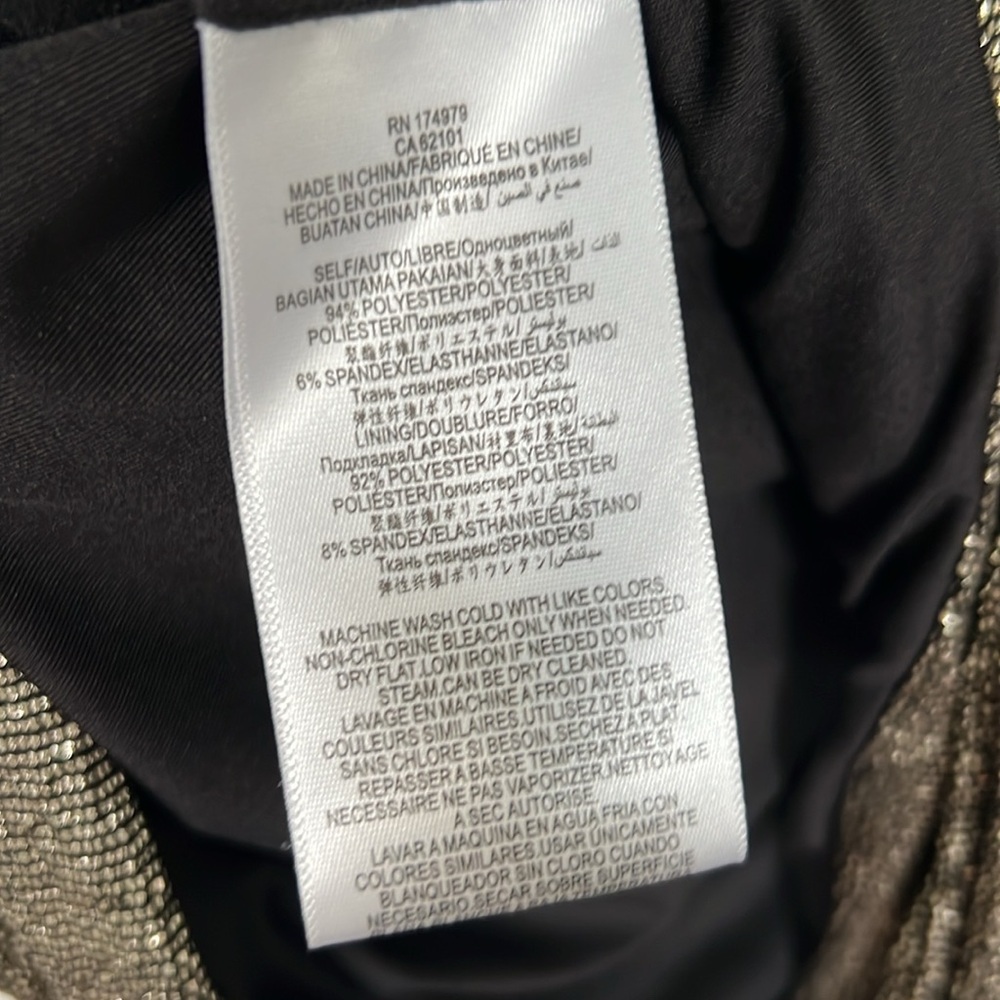 BCBG MAXAZRIA Gold V-Neck Cocktail Dress, Size S - Picture 5 of 5